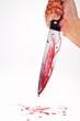 pMesser mit Blut. Kriminalität. Tatwaffe eines Mordes.