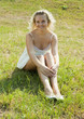 woman in  white dress in summer