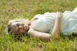 woman on  green field