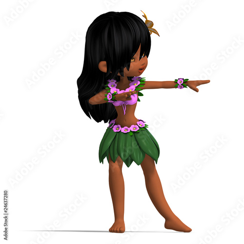very cute hawaiin cartoon girl Cartoon Girl Dancer. very cute hawaiin cartoon girl