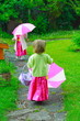 Two little princesses on a walk.