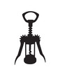 Corkscrew (wine opener) on white. Vector illustration