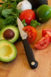 Mixed vegetables avocados, tomatoes, and basil Mixed vegetables avocados, tomatoes, and basil