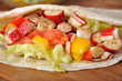 Surimi kebab with vegetable Surimi kebab with vegetable