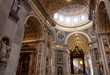 Interior of Saint Peter's dome Rome, Italy.