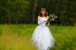 The girl in a wedding dress