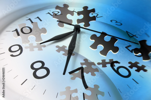 Photo: Clock and Jigsaw Puzzle Clock and Jigsaw Puzzle