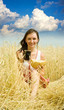 Girl with quass and bread Girl with quass and bread