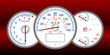 Speedometer and RPM gauge cluster