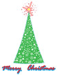 Christmas tree made from snowflakes on a white background Christmas tree made from snowflakes on a white background
