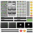 Vektor: Black web design elements set. Black web design elements set.