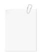 Feuille blanche avec un trombone Feuille blanche avec un trombone