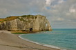 Sur la plage d'Etretat