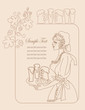 Bavarian woman with beer