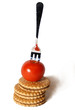 Gabelbissen Tomate Doppelkeks Gabelbissen Tomate Doppelkeks