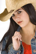 Cowgirl on pure white background Cowgirl on pure white background