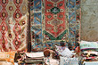 Handmade Turkish rug sale on the street