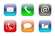 CONTACT web buttons (customer service e-mail details call us)