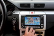 Exclusive car, windscreen, dashboard with gps panel