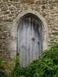 Church door and bush
