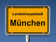 Ortsschild von München