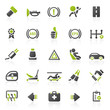 green car icons - set 12