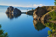 Cape Burhan and Shaman Rock on Olkhon Island at Baikal Lake