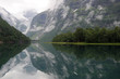 Reflections in Lovatnet lake, Norway