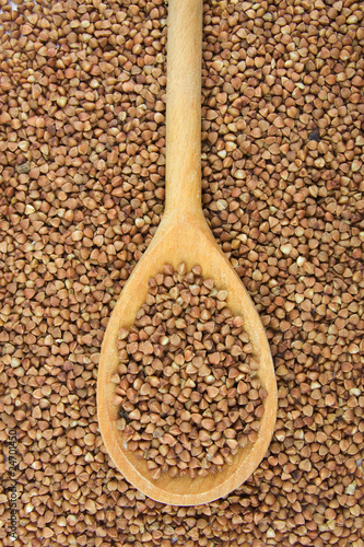 Photo: Buckwheat on the wooden spoon Buckwheat on the wooden spoon