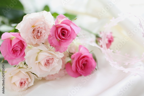 Photo: pink rose isolated on white background pink rose isolated on white background