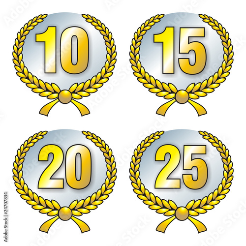 Illustration: Lorbeerkranz Gold 10 15 20 25 Lorbeerkranz Gold 10 15 20 25
