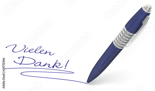 Illustration: Vielen Dank! - mit Kugelschreiber geschrieben Vielen Dank! - mit Kugelschreiber geschrieben