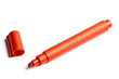 red highlighter isolated on white red highlighter isolated on white