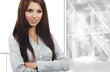 Portrait of a beautiful business woman at the office Portrait of a beautiful business woman at the office