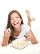 Woman watching movie fun Woman watching movie fun