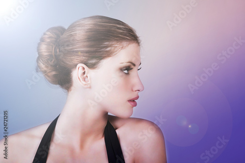 Photo: Profile of a Beautiful Young Woman Profile of a Beautiful Young Woman