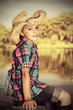 Girl by the lake