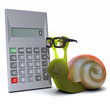 3d Snail goes over the figures