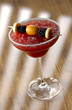 Bramble Margarita with blackberry fruit stick