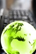 globe and keyboard