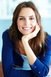 Portrait of relaxed young woman smiling