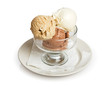 Ice cream in a glass vase