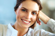 Portrait of an attractive young female model smiling