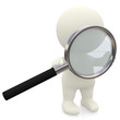 3D person with magnifier 3D person with magnifier