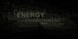 Energy and environment – word cloud