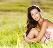 beautiful sexy woman on the nature