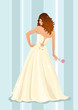 Beautiful bride in a wedding dress