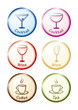 Drinks set. Vector icons