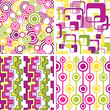 Set of stylish seamless geometical backgrounds