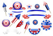 U.S. Deko Elemente (mit Clippfad)